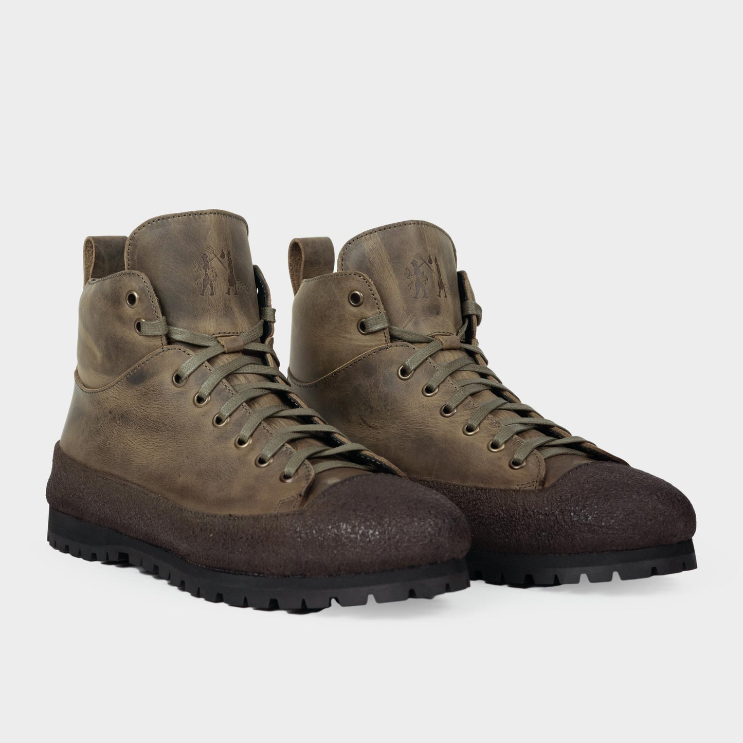 Calfskin Gardening Boots in Olive