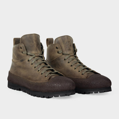 Calfskin Gardening Boots in Olive