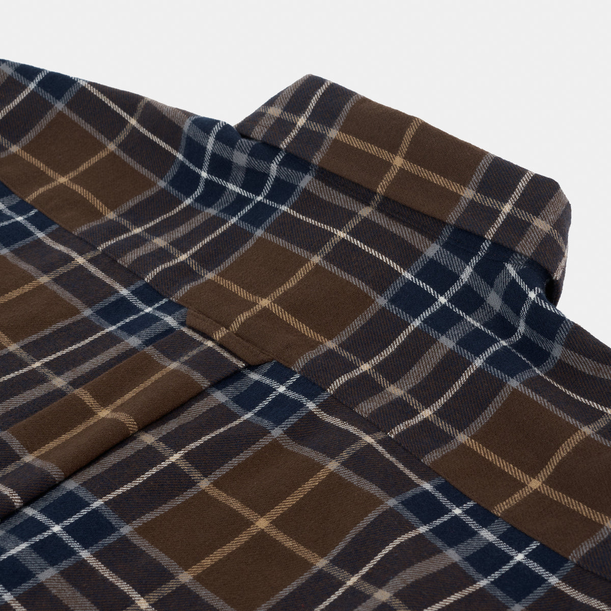Organic Cotton Flannel Gardening Chemise in Brown Plaid