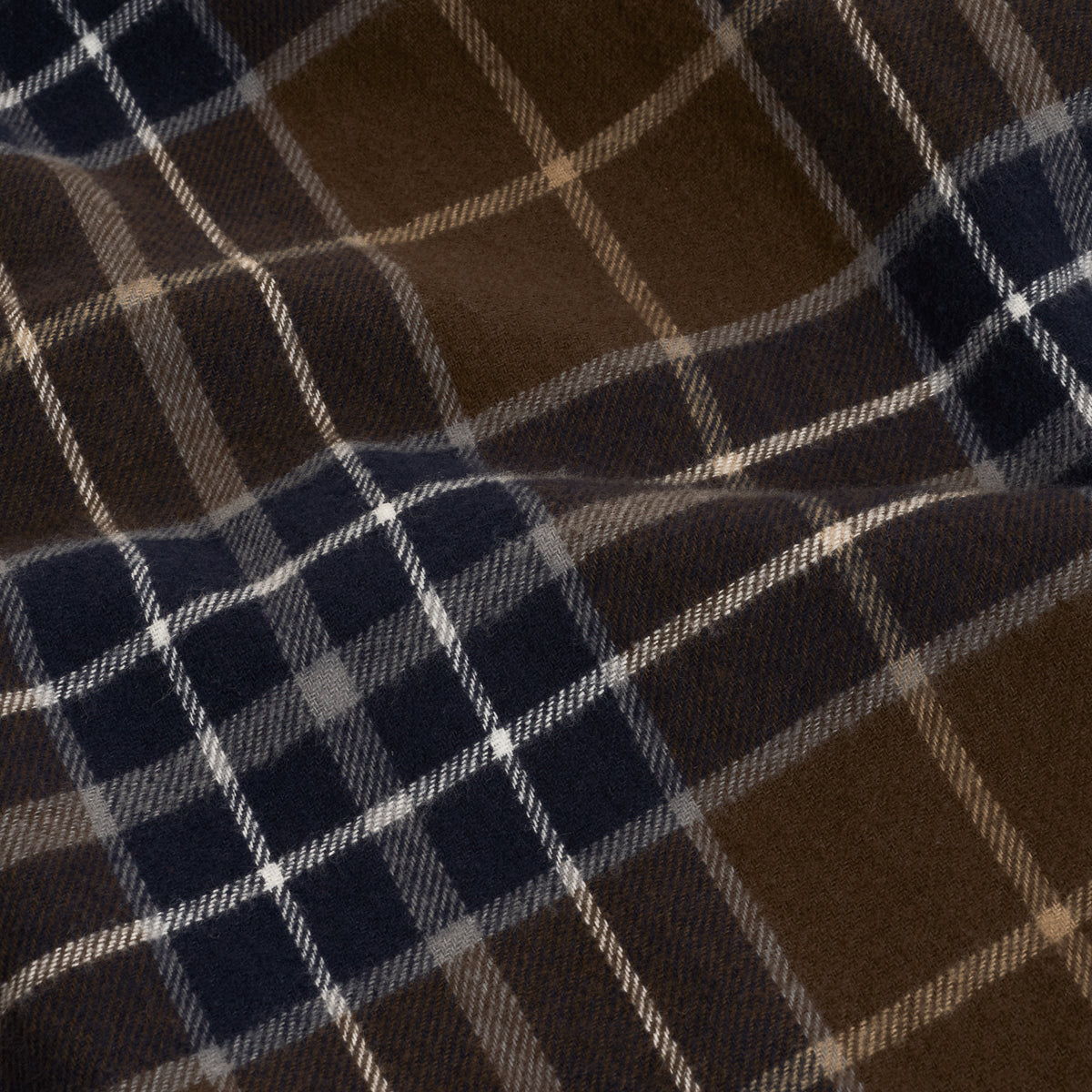 Organic Cotton Flannel Gardening Chemise in Brown Plaid
