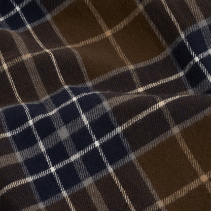 Organic Cotton Flannel Gardening Chemise in Brown Plaid