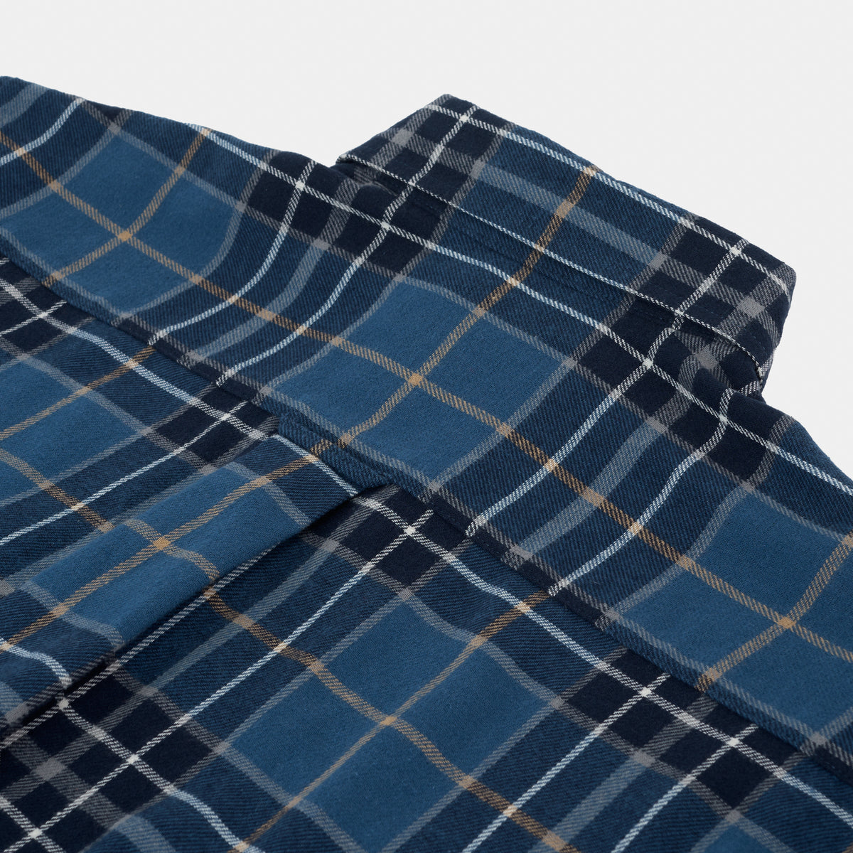 Organic Cotton Flannel Gardening Chemise in Navy Plaid