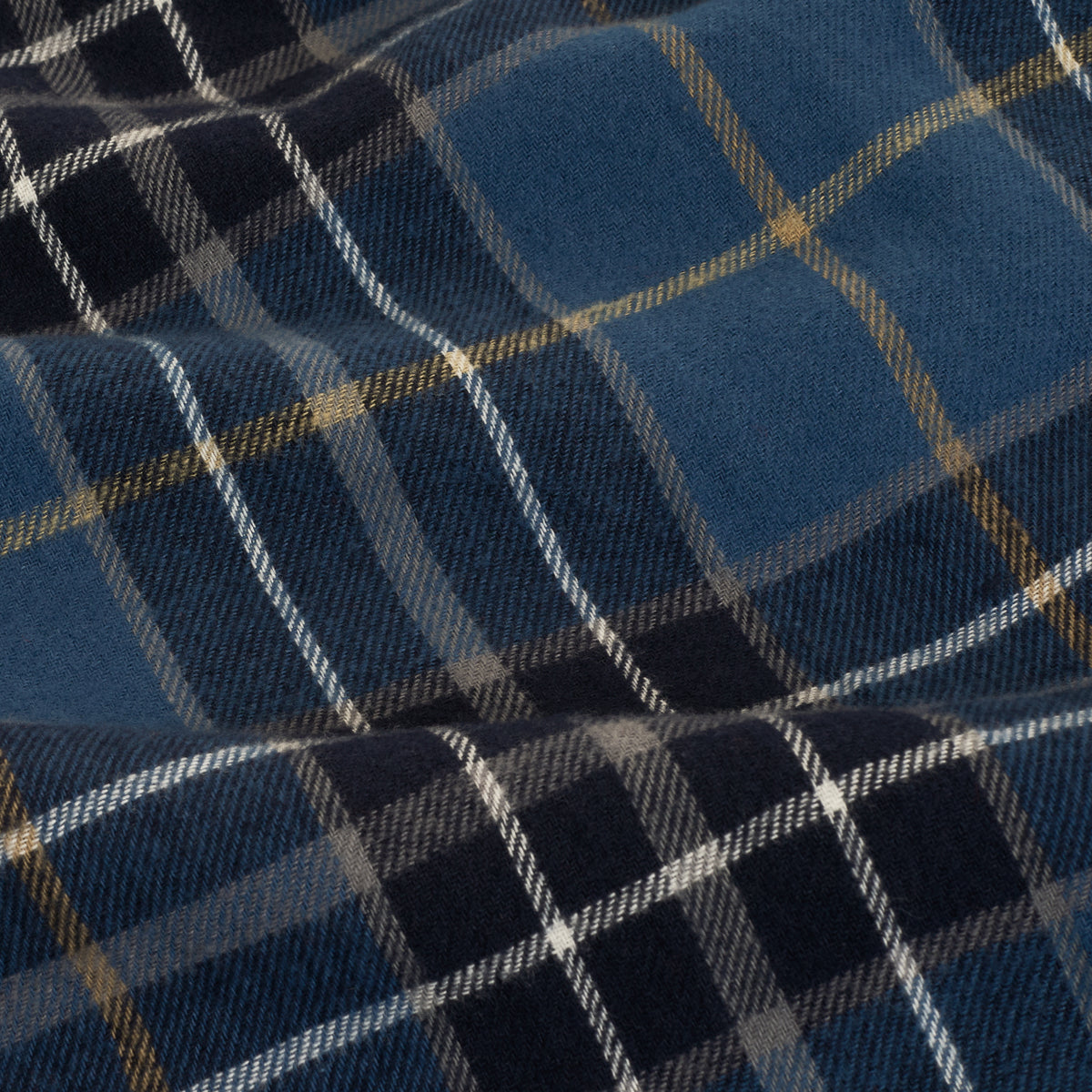 Organic Cotton Flannel Gardening Chemise in Navy Plaid