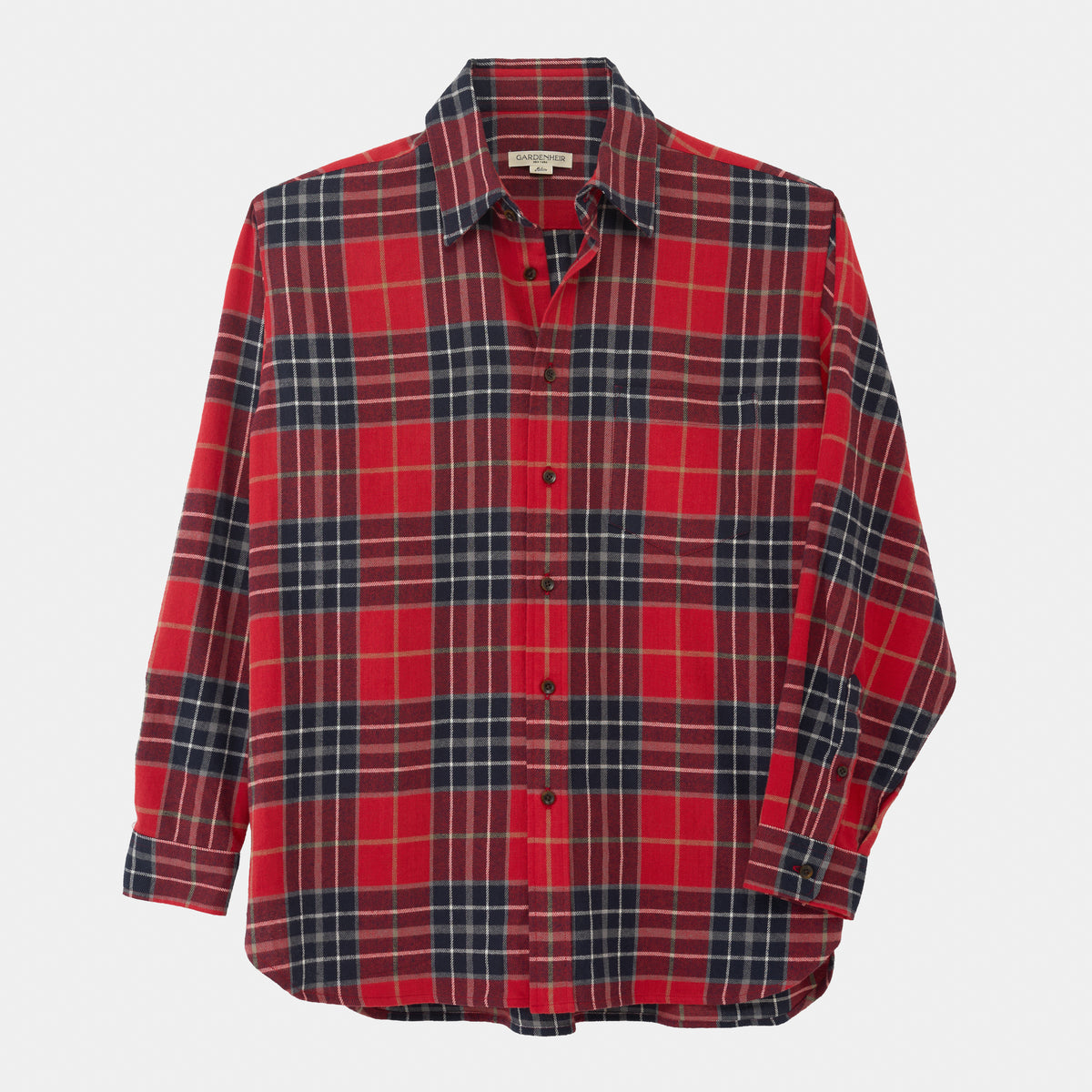 Organic Cotton Flannel Gardening Chemise in Red Plaid