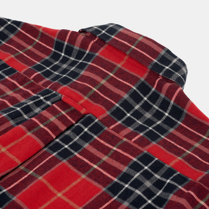 Organic Cotton Flannel Gardening Chemise in Red Plaid