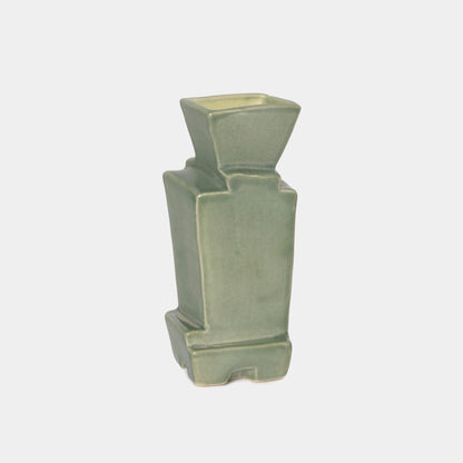 Vintage Geometric Ceramic Bud Vase