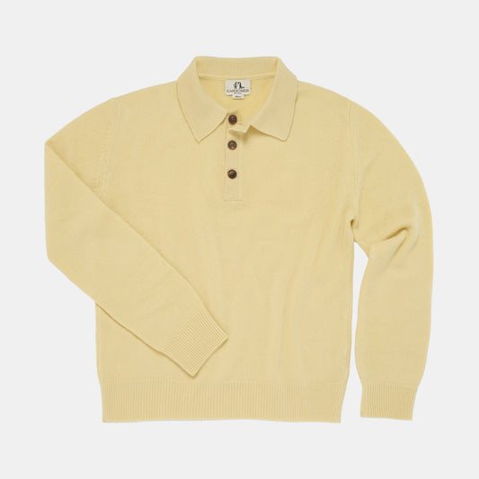 Himalayan Cashmere Rugby Sweater in Butter