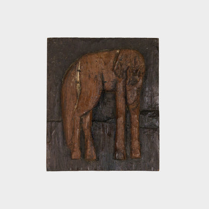 Vintage Carved Relief Horse Plaque, Massachusetts