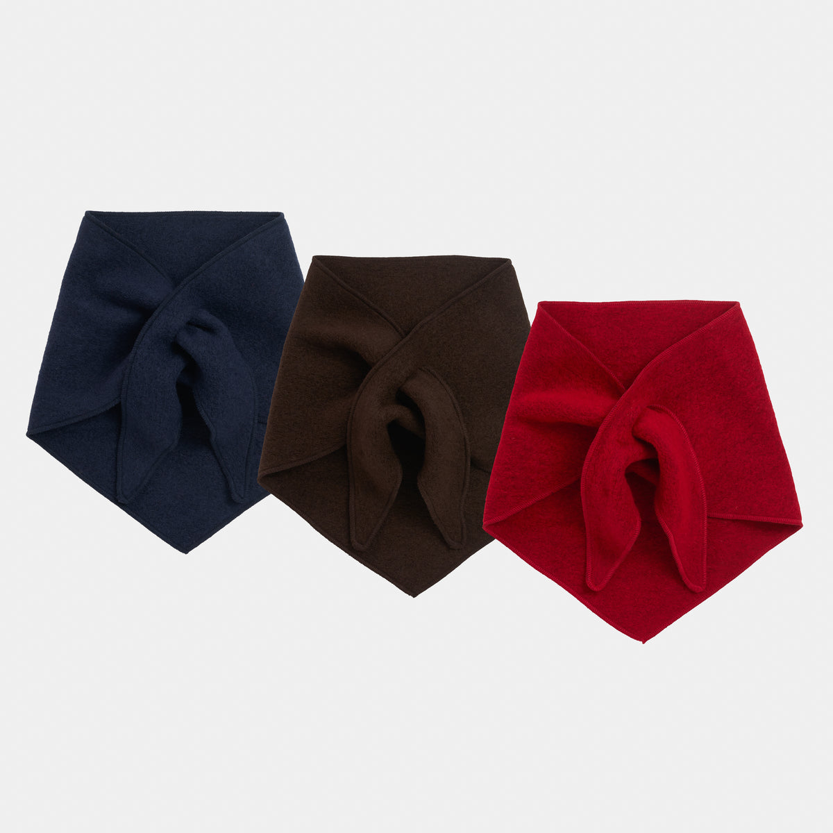 Irish Boiled Wool Triangle Scarf