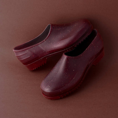 French Recycled Hemp Garden Clogs in Jam