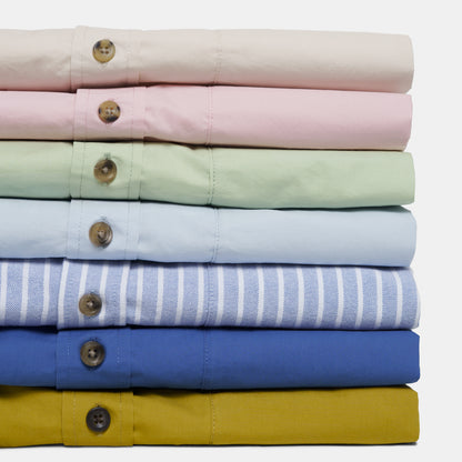 Japanese Typewriter Cotton Gardening Chemise in Porcelain