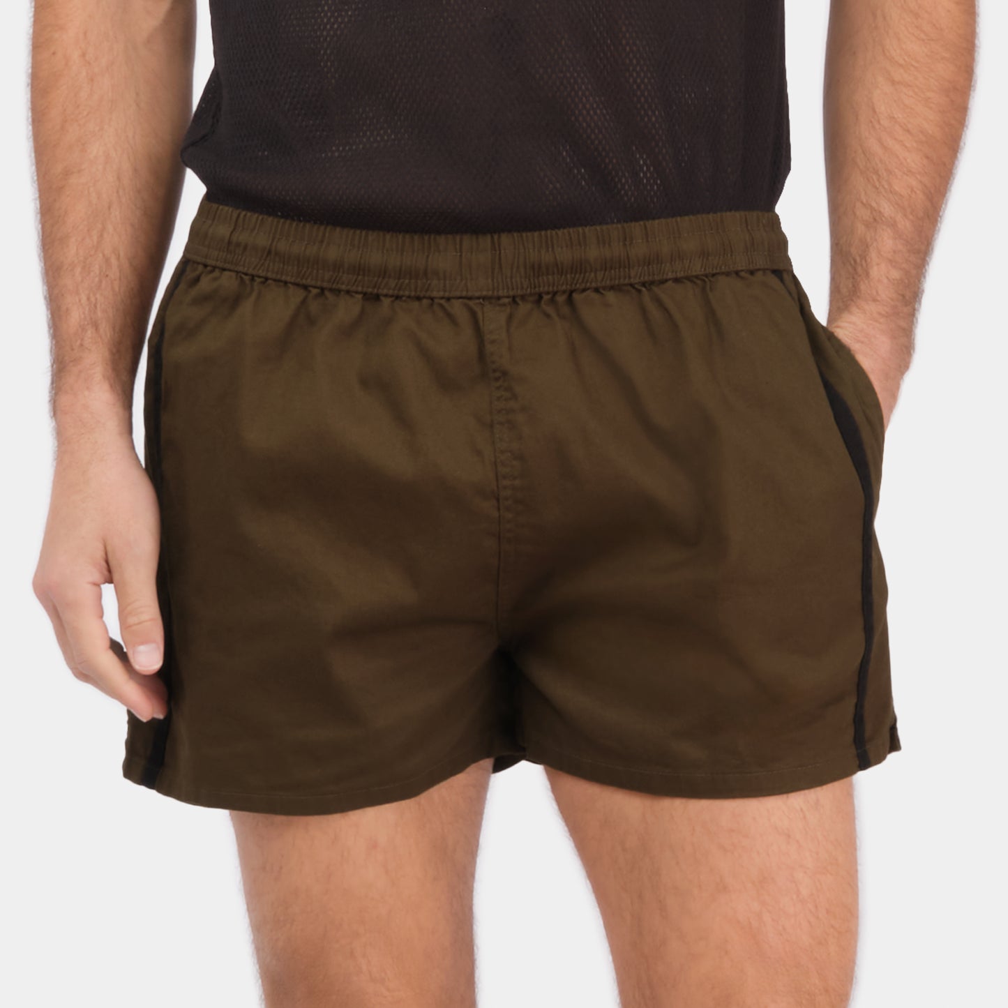 Le Laboureur French Cotton Easy Short in Khaki Green