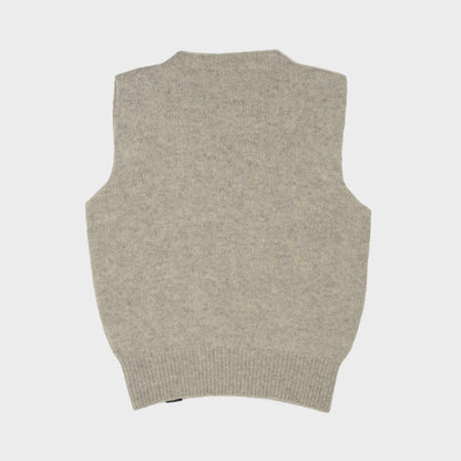 Le Laboureur Recycled Wool Sweater Vest in Ecru