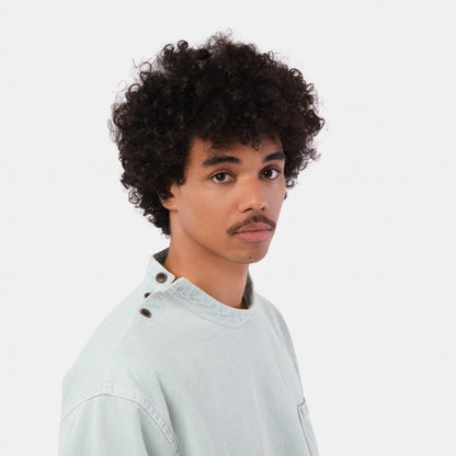 Japanese Denim Gardening Smock in Light Denim