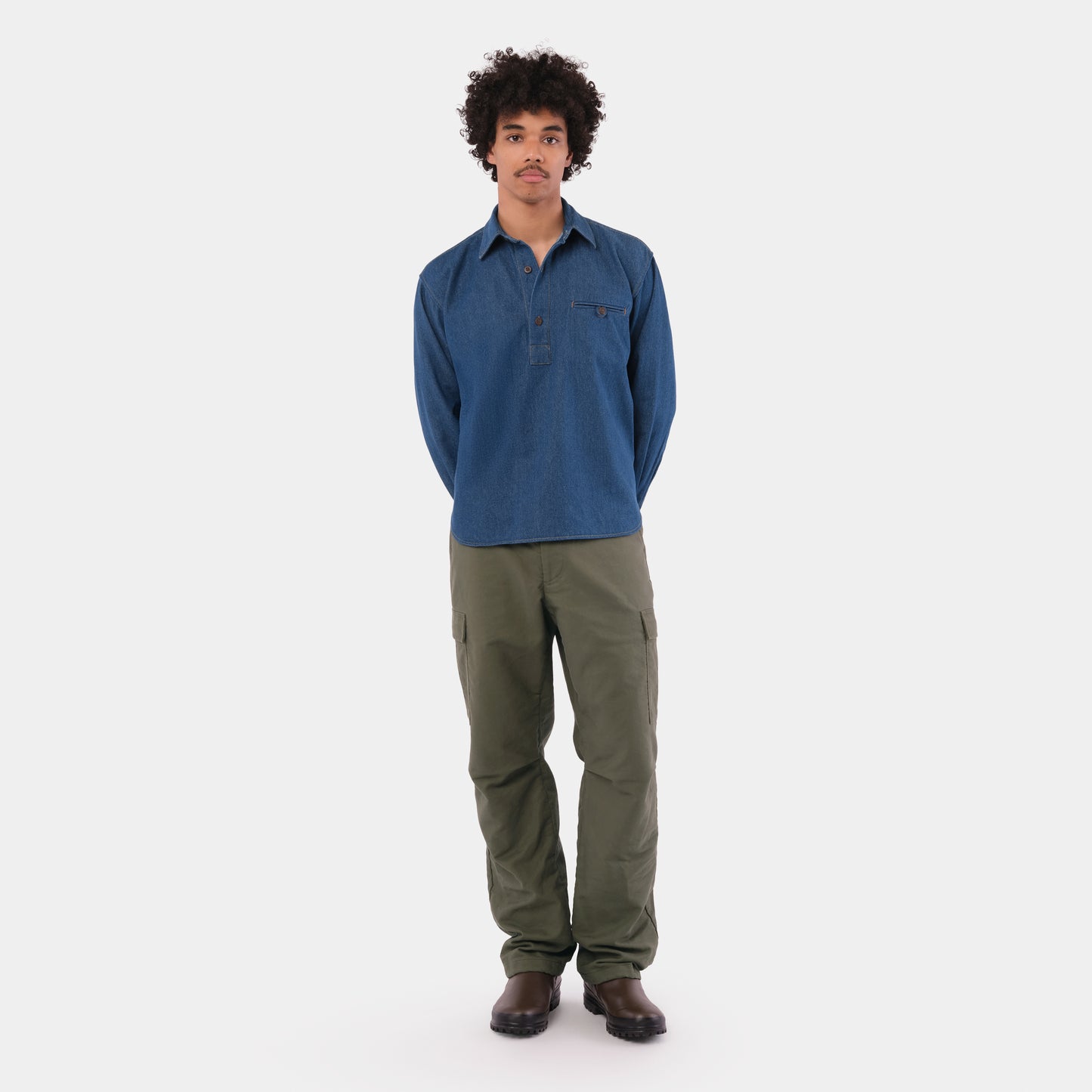 Japanese Denim Gardening Smock No. 2 in Dark Denim