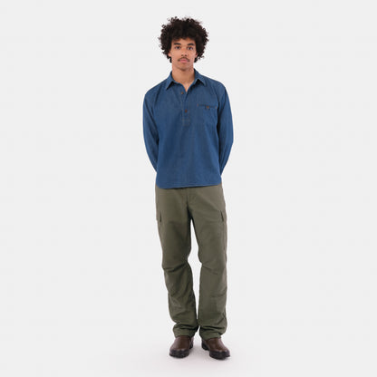Japanese Denim Gardening Smock No. 2 in Dark Denim