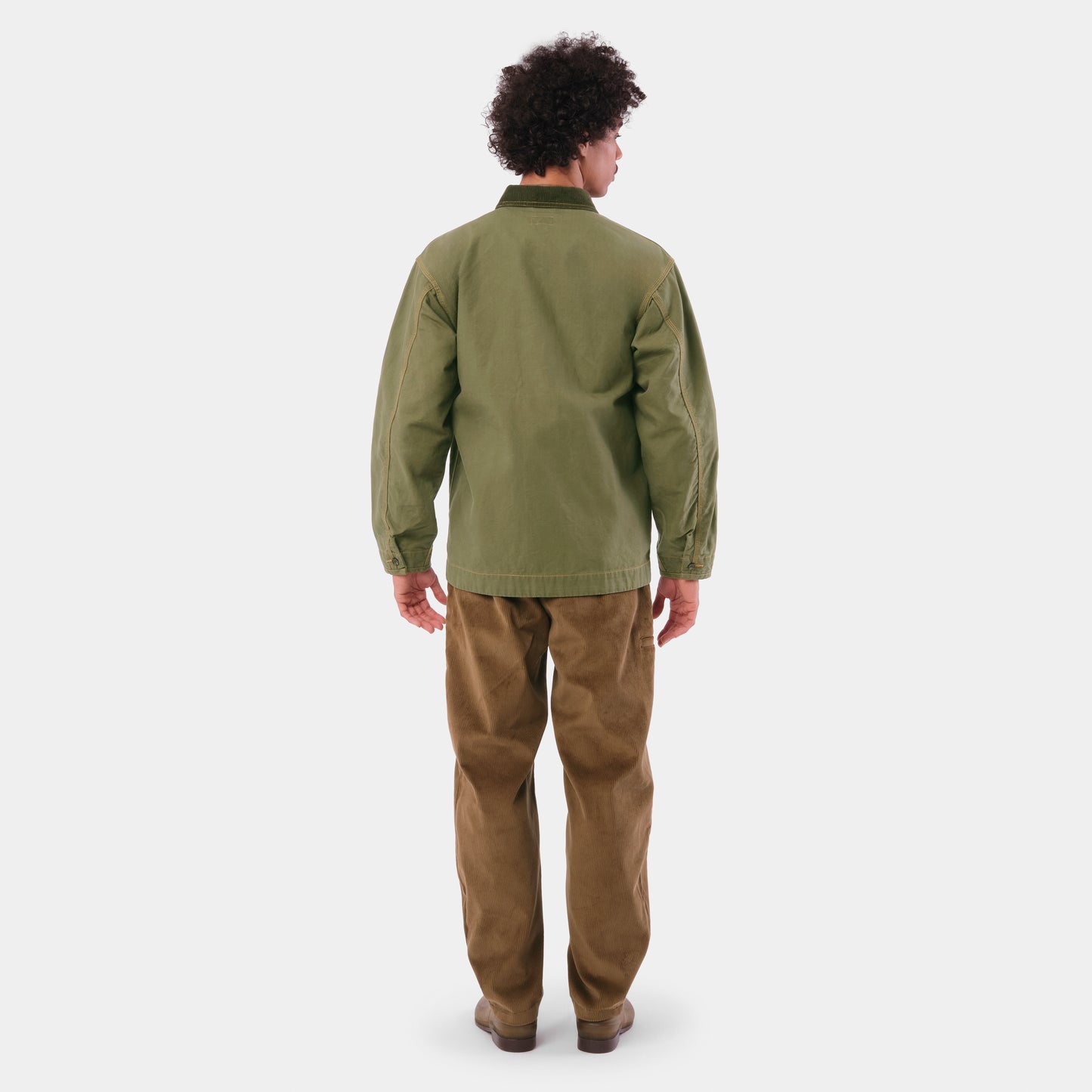 Waxed Cotton Canvas Barn Jacket in Moss