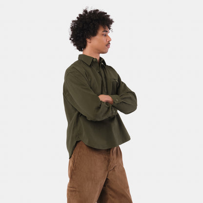 Washed Cotton Gardening Smock No. 2 in Olive