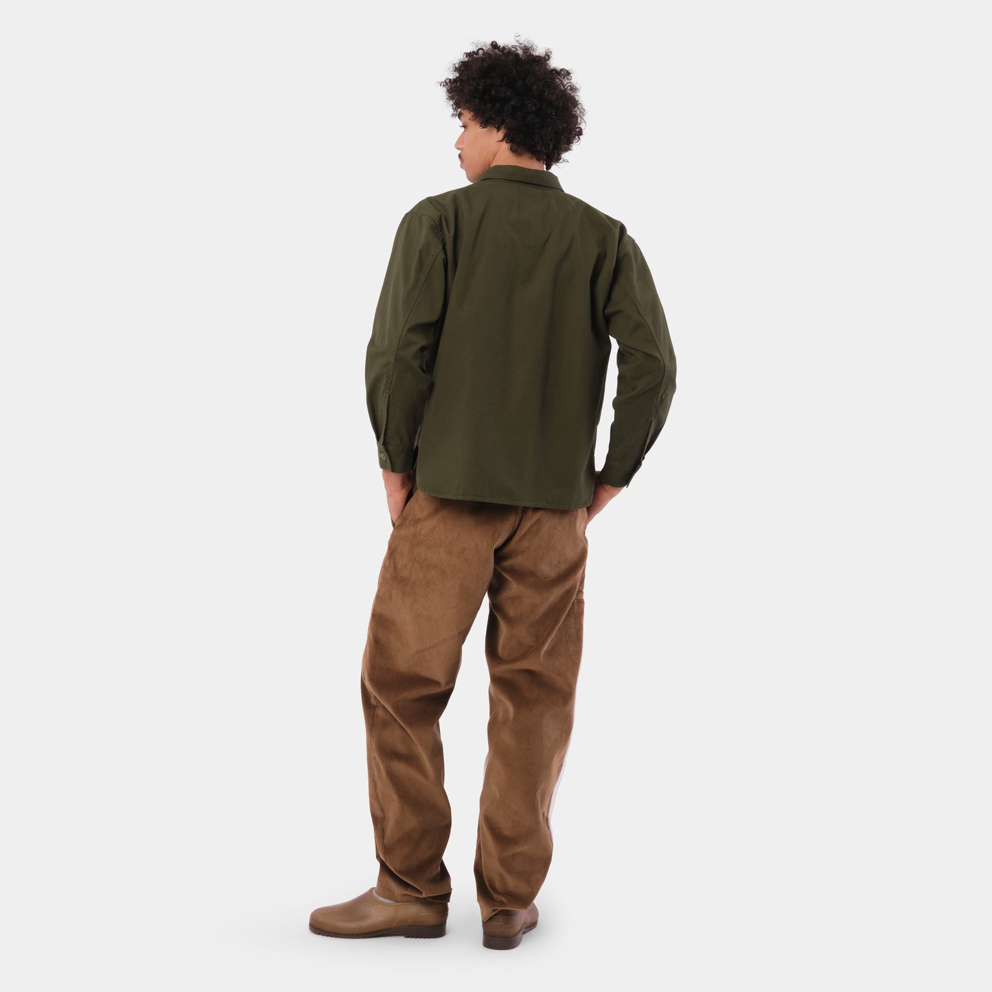Washed Cotton Gardening Smock No. 2 in Olive