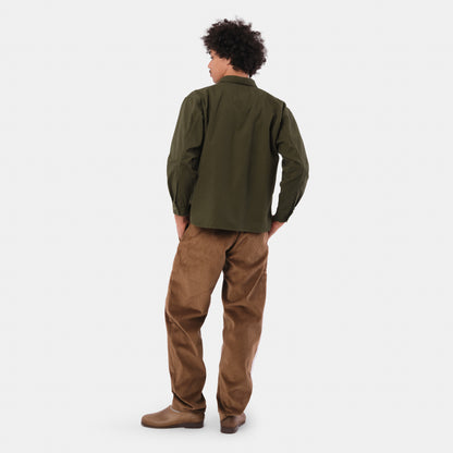 Washed Cotton Gardening Smock No. 2 in Olive