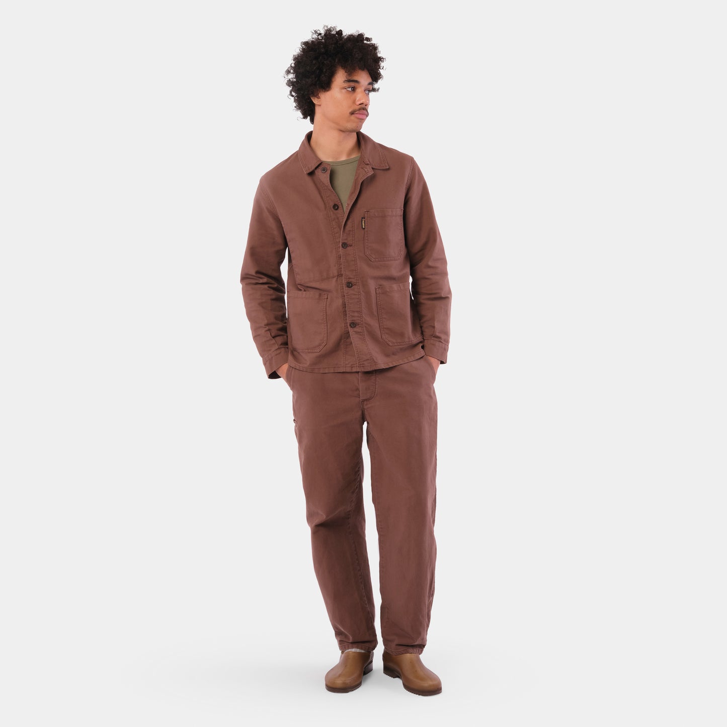 Le Laboureur x Gardenheir French Cotton Work Jacket in Stonewashed Brown