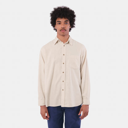 Gardening Chemise in Organic Flannel Houndstooth - Cream