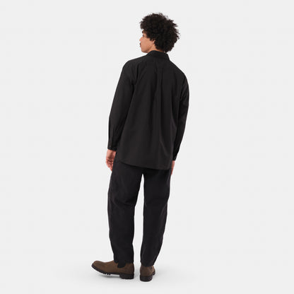 Japanese Typewriter Cotton Gardening Chemise in Black