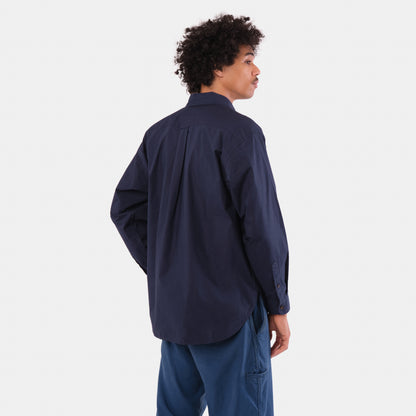 Japanese Typewriter Cotton Gardening Chemise in Ink