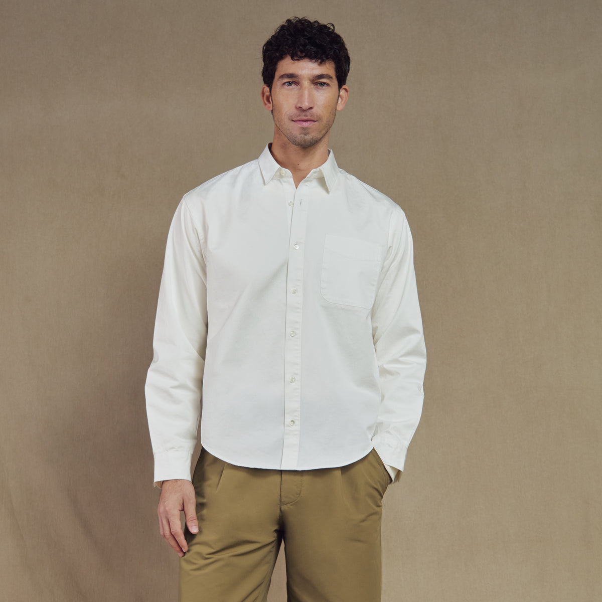 Cotton Classic Work Shirt in White