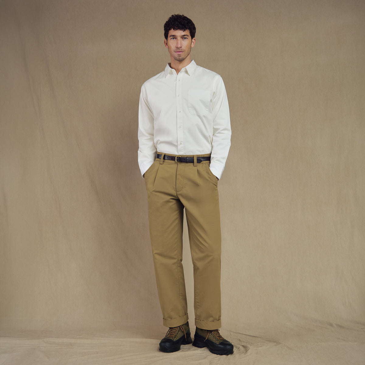 Cotton Classic Work Shirt in White
