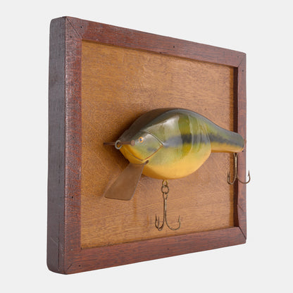 Vintage Large Carved Fish Lure Display