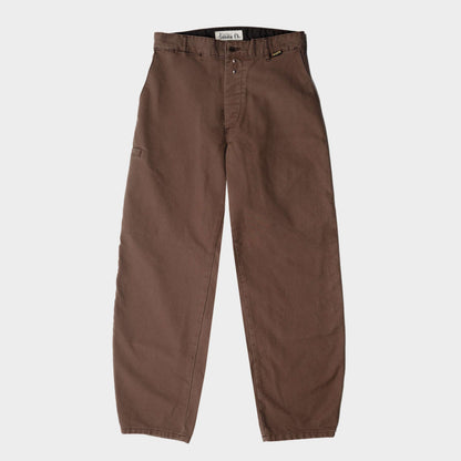 Le Laboureur x Gardenheir French Cotton Farm Pant in Stonewashed Brown