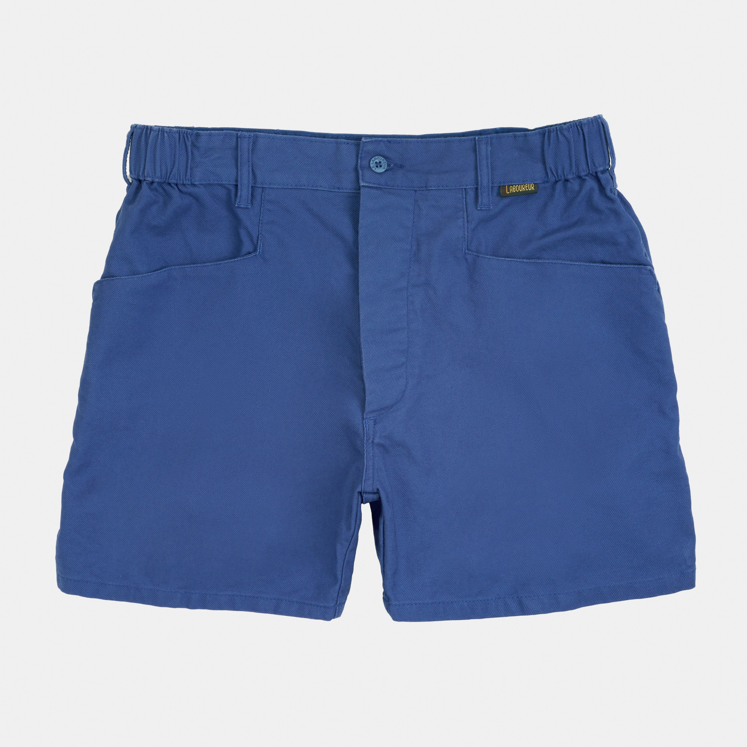 Le Laboureur x Gardenheir French Cotton Work Short in Stonewashed French Blue