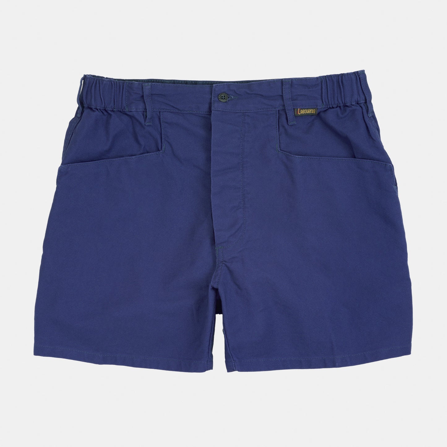 Le Laboureur x Gardenheir French Cotton Work Short in Stonewashed Navy