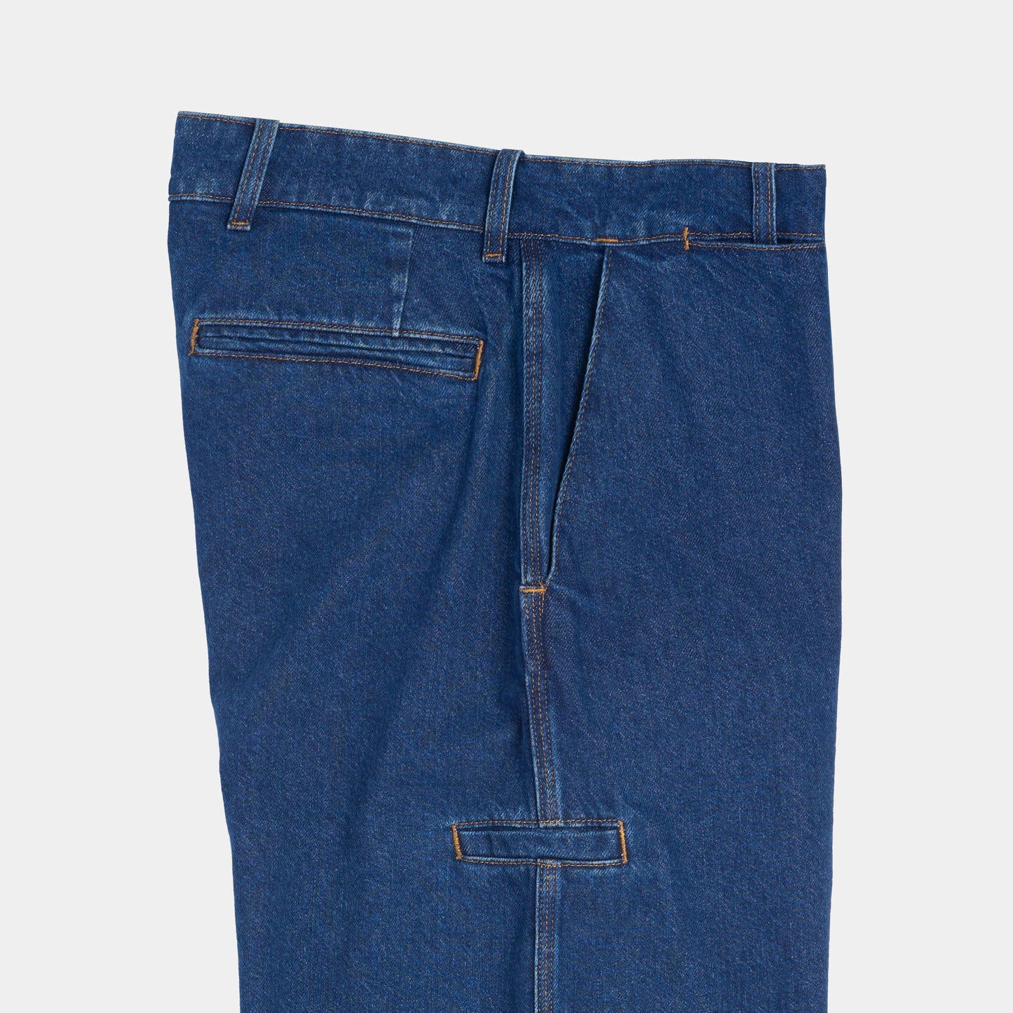 Le Laboureur x Gardenheir Stonewashed Farm Pant in Medium Denim