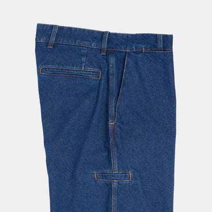 Le Laboureur x Gardenheir Stonewashed Farm Pant in Medium Denim