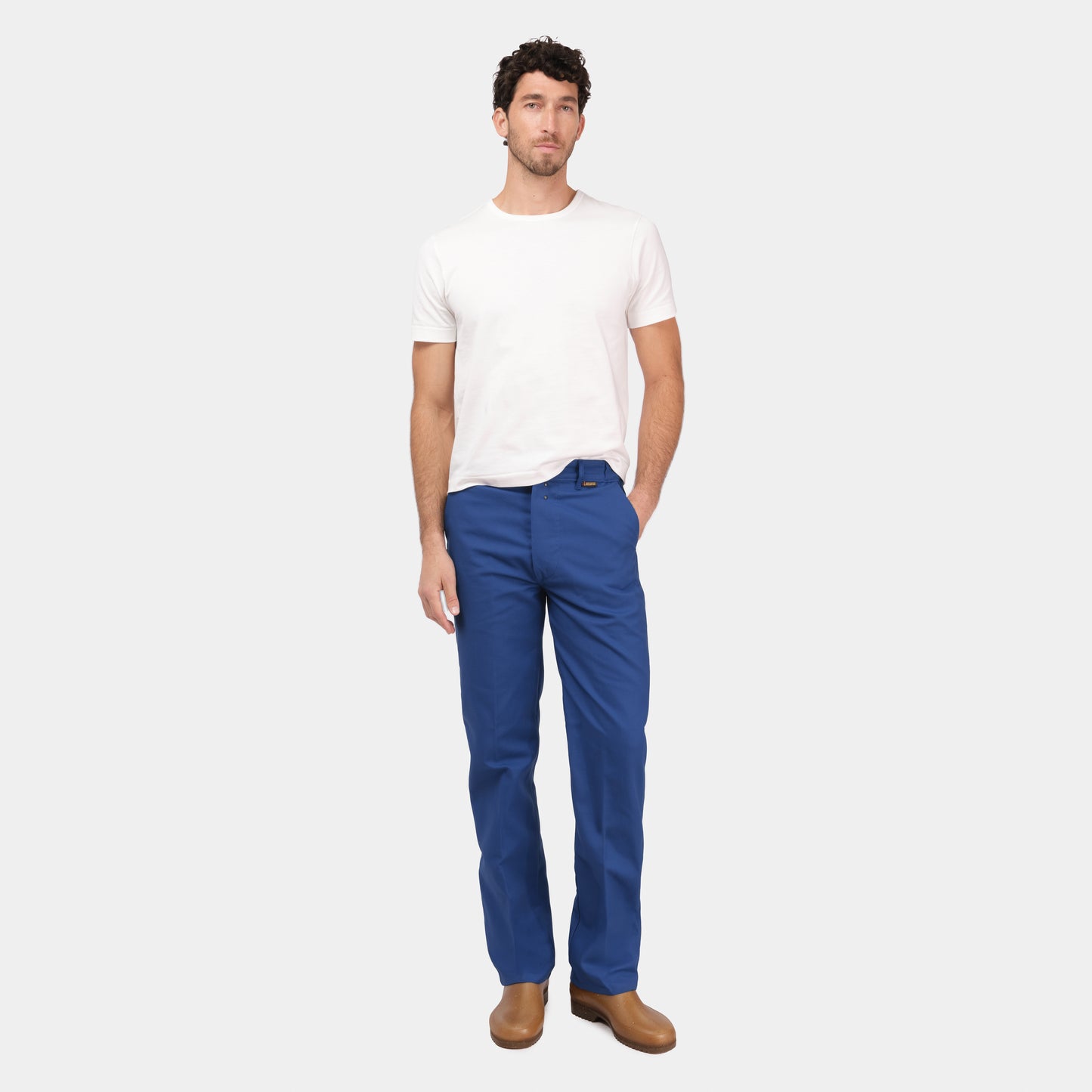 Le Laboureur French Cotton Work Pant in French Blue