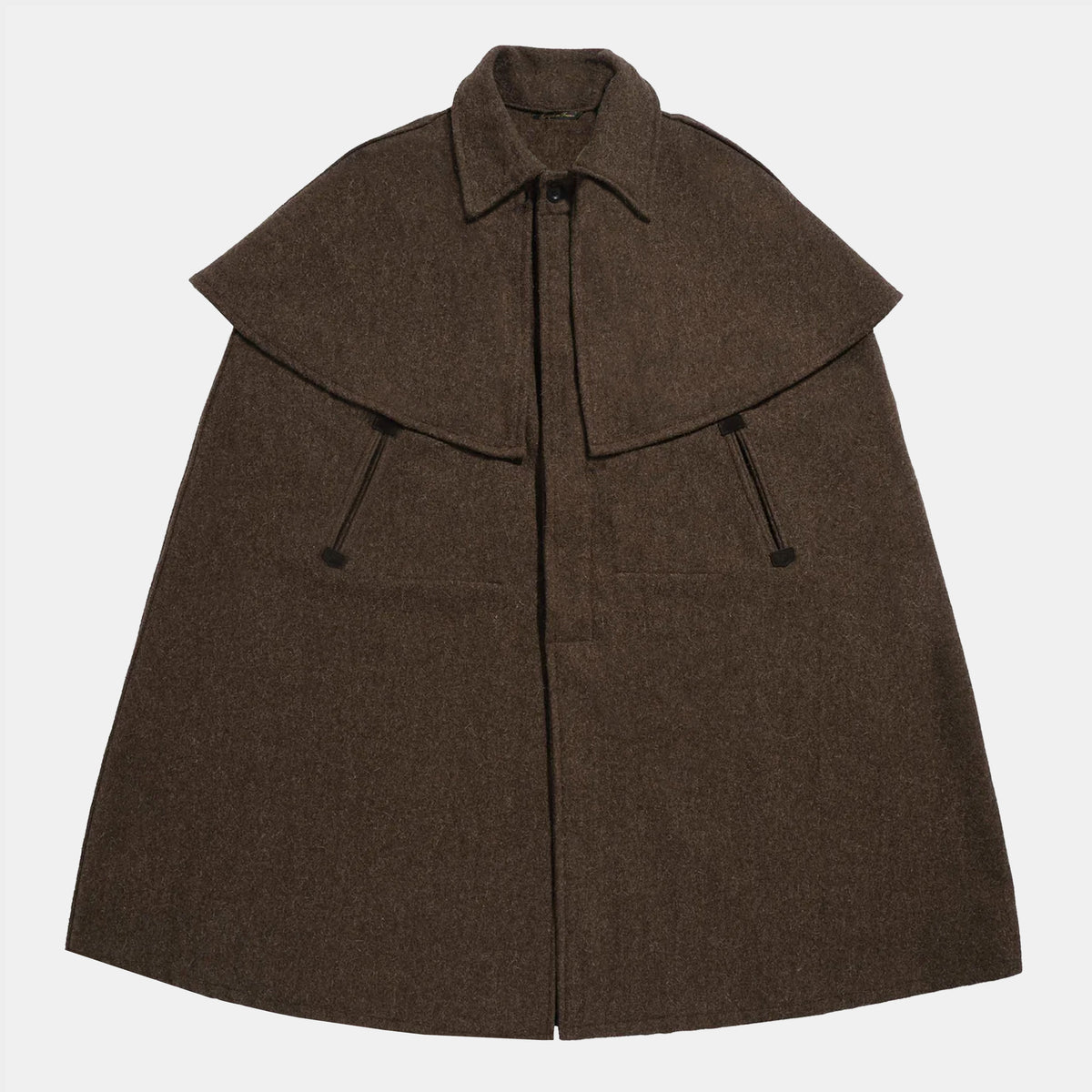 Le Laboureur French Wool Shepherd’s Cape in Walnut