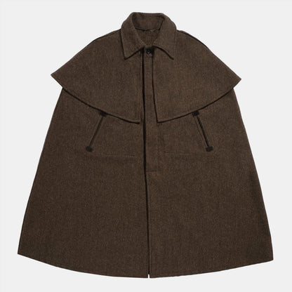 Le Laboureur French Wool Shepherd’s Cape in Walnut