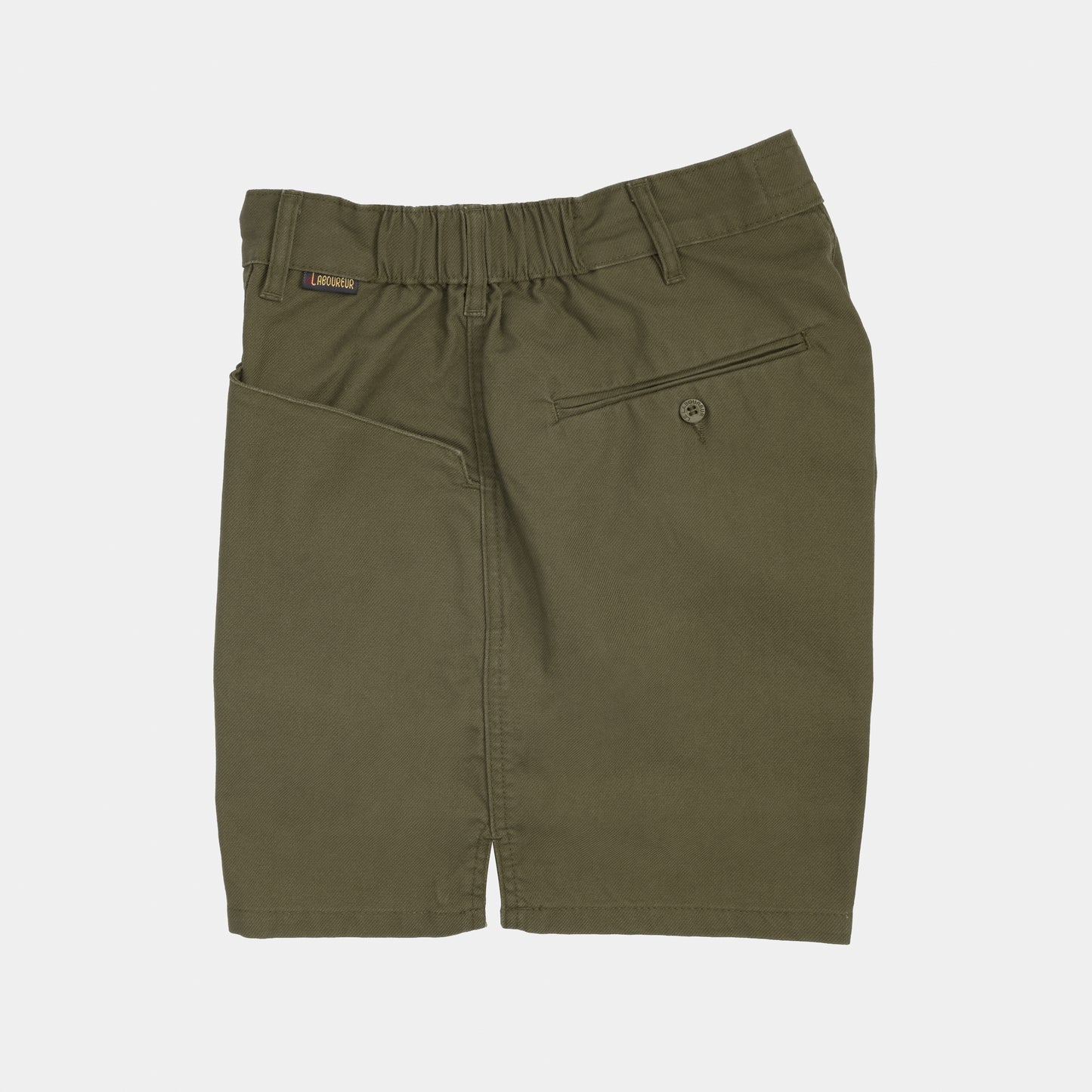 Le Laboureur x Gardenheir French Cotton Work Short in Stonewashed Olive
