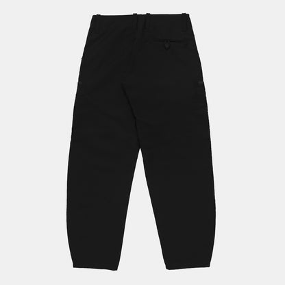 Le Laboureur French Cotton Moleskin Drop Front Farm Pant in Black