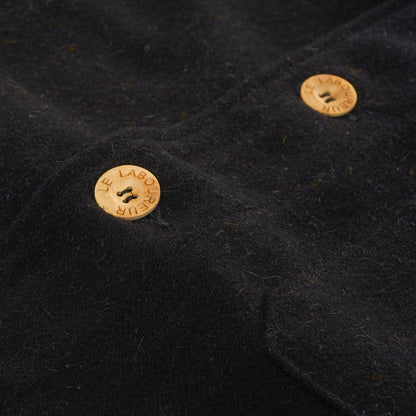 Le Laboureur French Wool Field Coat in Noir