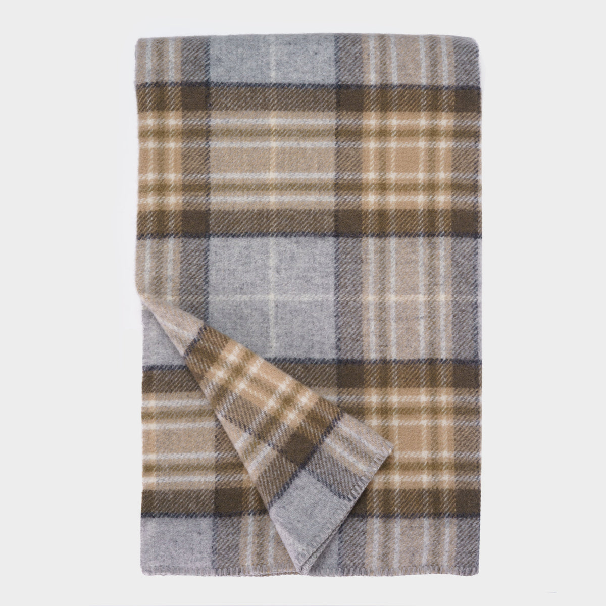 British New Wool Tartan Throw - McKellar
