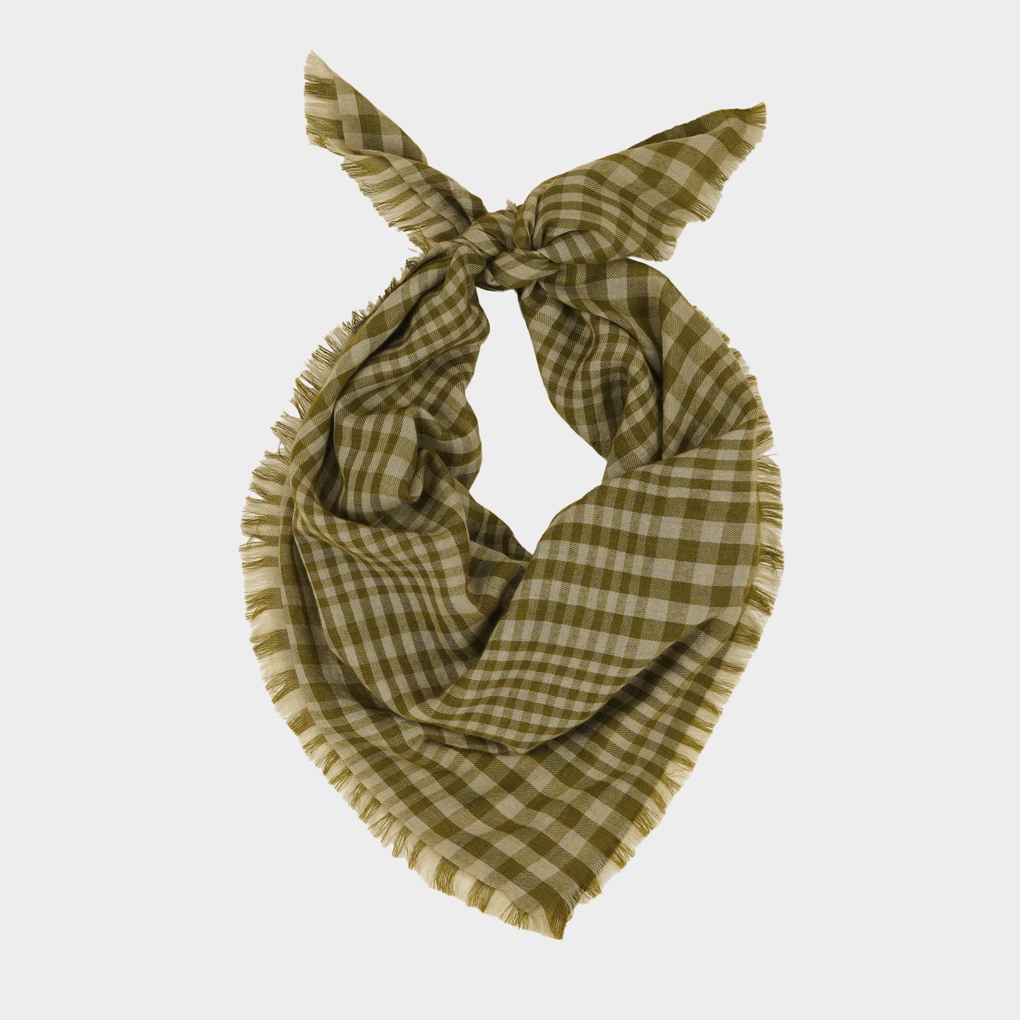 Himalayan Cashmere Hand Spun Oversized Kerchief Scarf in Plaid