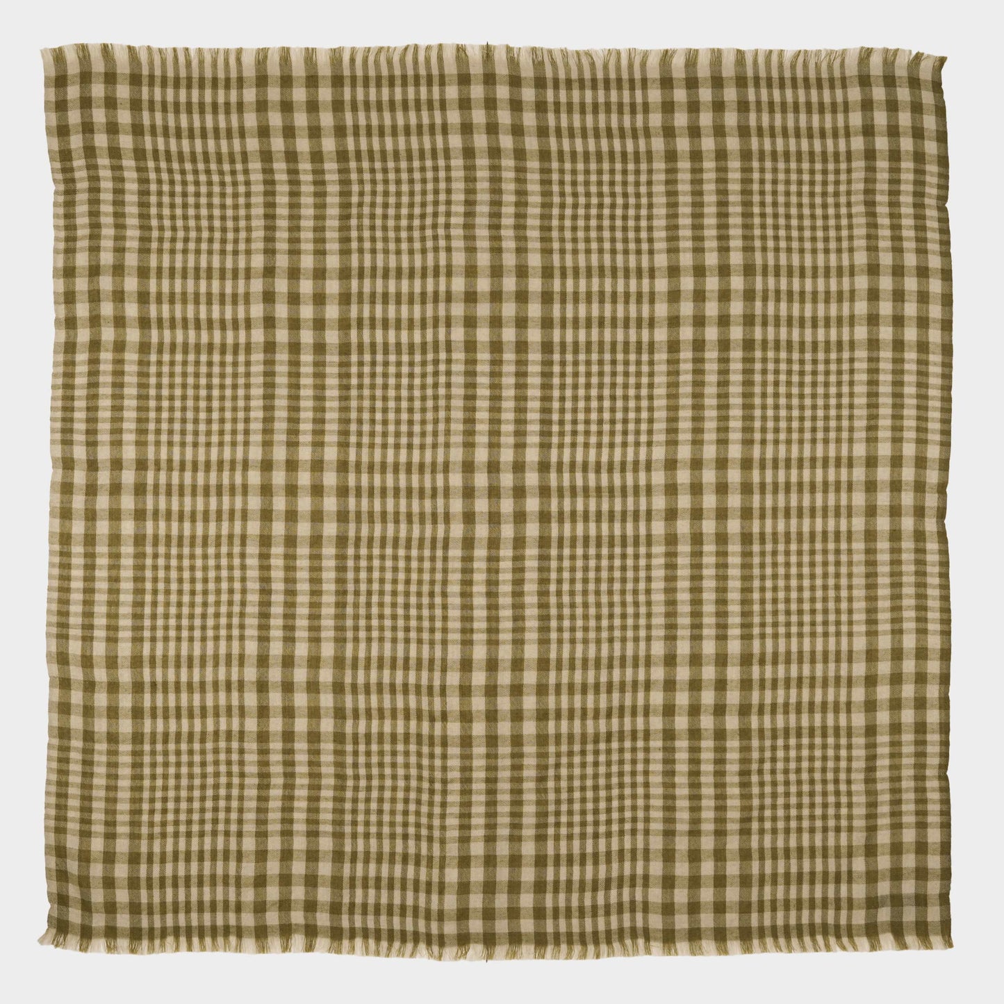 Himalayan Cashmere Hand Spun Oversized Kerchief Scarf in Plaid