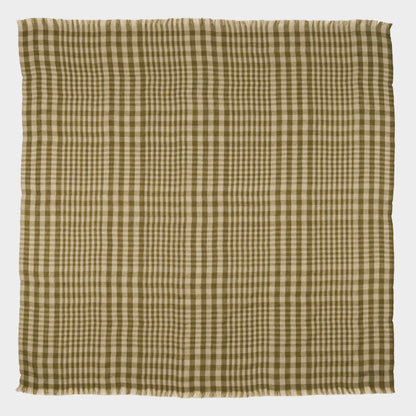 Himalayan Cashmere Hand Spun Oversized Kerchief Scarf in Plaid