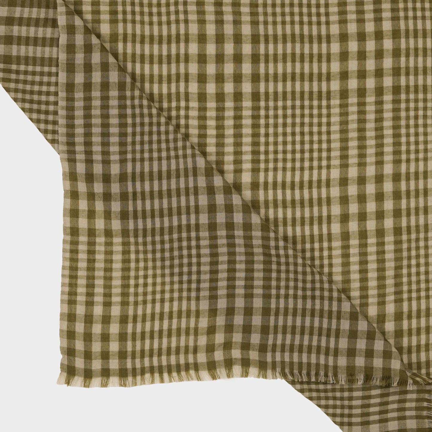 Himalayan Cashmere Hand Spun Oversized Kerchief Scarf in Plaid