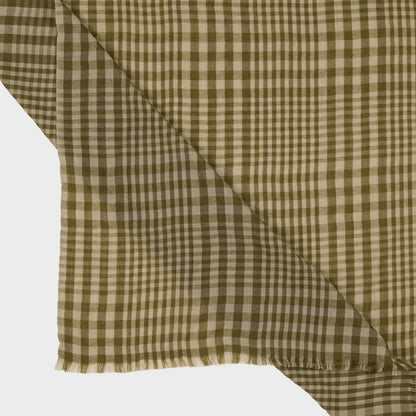 Himalayan Cashmere Hand Spun Oversized Kerchief Scarf in Plaid