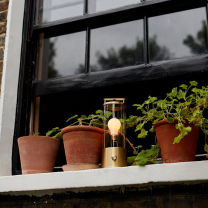 The Muse 2.0 Portable Lantern in Solid Brass