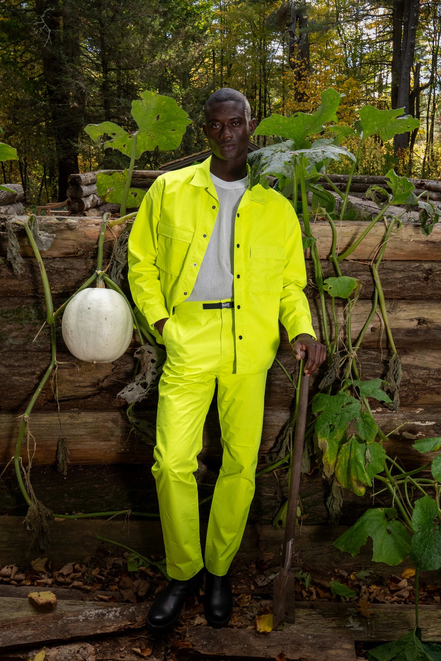 3L Waterproof Work Jacket in Neon Yellow